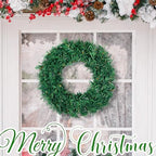 8 Pcs Christmas Wreath 10 Inch Green Artificial Wreaths DIY Faux Plain Wreaths Front Door Green Farmhouse Cabinets Wreath Indoor Outdoor Wall Decor(Fresh) - Image 5