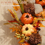 Fall Wreaths for Front Door Outside, 2 Pack Fall Door Wreath, 20 Inch - Image 4