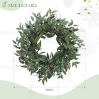 Olive Wreaths 20 Inch Wreath for Front Door with Purely Handmade Realistic Dense Olive Leaf Olive Berry, Elegant Home Decor Wreath Ideal for Front Doors, Hallways, Any Area You Want to Brighten - Image 4