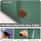 Maxpearl Faux Leather Placemats Set of 8, Easy to Clean, Dark Green - Image 4