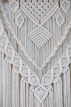 FZHLR Macrame Wall Hanging large 44"X38" Boho Home Wall Decor Geometric Woven Tapestry Cotton Above Headboard Wedding Balcony Bedroom Living Room Apartment,Beige A - Image 3