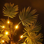2ft Lighted Palm Tree Lamp with Timer - Tropical Christmas Decorations Indoor, Warm White Fairy Light Spirit Tree for Bedroom, Holiday, Party | USB/Battery Powered - Image 6