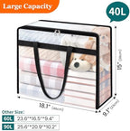 TasticTotes 8 Pack Clear Storage Bags for Comforter, Clothes & Bedding, 40L - Image 2