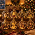 Glowing Christmas Story Ornament Light-up Mini Holiday Scene (8PCS) by Unknown