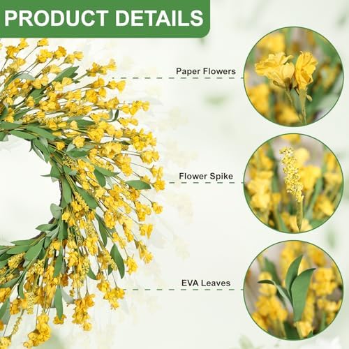 Artgar Front Door Wreath 26 Inch Spring/Summer Wreaths for Front Door - Image 2