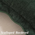 FUTEI Pack of 2 Chenille Throw Pillow Covers 26x26 Inch, Dark Green - Image 3