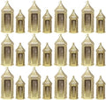Vela Lanterns Decorative Indoor Gold Ramadan Temple Lanterns, Set of 24 by VelaCandleLanterns