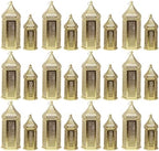 Vela Lanterns Decorative Indoor Gold Ramadan Temple Lanterns, Set of 24 by VelaCandleLanterns