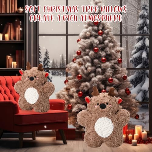 Shellwei 2 Set Christmas Pillows Decorations 17.72 Inch Soft Plush - Image 6