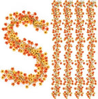 8 Pcs 6 ft Artificial Flowers Wisteria Garland, Orange by FineCheer