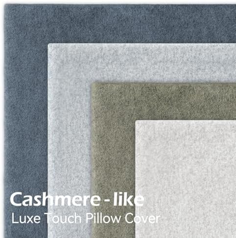 a moment Waterproof Throw Pillow Covers Set of 4,18x18 Inch Outdoor Stain Resistant Pet Friendly Pillowcases Cushion Covers for Patio Sofa and Living Room,Coastal Mist - Image 2