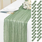 24 Pack Sage Green 10Ft Cheesecloth Table Runner by Unknown