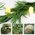 2Pcs 6FT Artificial Norfolk Pine Garland, Real Touch Christmas Garlands - Image 4