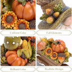 Valery Madelyn Fall Decorations for Home, 2 Pcs Fall Gnomes Decor for Table Indoor Outdoor, Resin Thanksgiving Decorations Garden Pumpkins Figurines for Autumn Harvest Porch Tiered Tray Mantel, 4" - Image 5