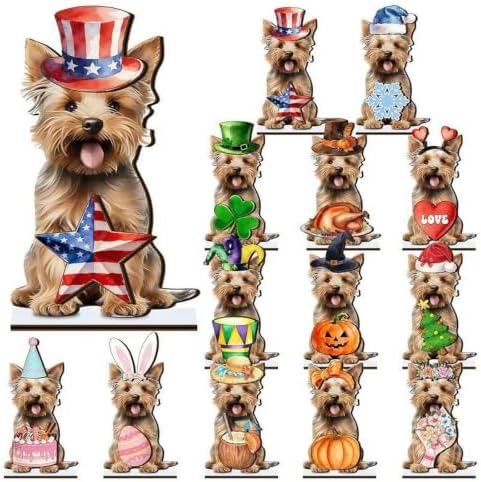 Magnetic Wood Animal Tabletop Decor Interchangeable Holiday (D) by Unknown