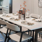 Maxpearl Faux Leather Placemats Set of 6 - Waterproof - Wipe Clean - Heat Resistant - Anti Slip Dining Table Place Mats, Suitable for Indoor & Outdoor Use, 17’’x12’’, Ivory White - Image 2