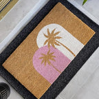 THEODORE MAGNUS Door Mat - Welcome Mat for Front Door with Non-Slip Backing - Durable Spring & Summer Doormat - Perfect for Outside Entrance Matt - Outdoor/Indoor - Sunset Palms - 17" x 30" - Image 2