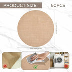 50 Pieces 11.8 Inch Burlap Round Placemats,Reusable Rustic Jute Table Mats - Image 7