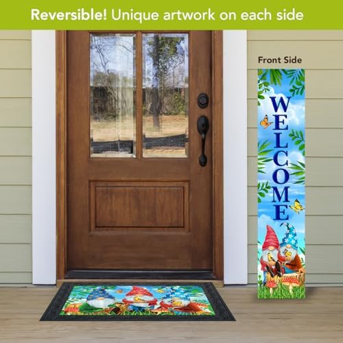 Briarwood Lane Spring Double Sided Reversible Pine 4th of July Porch Leaner 47x9.5 Gnome Sweet Gnome For Spring Porch Leaner - Image 2