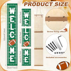 Weysat Fall Football Porch Sign 47.2" Outdoor Football Decorations for Home - Image 2