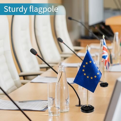 50 Pcs Black Miniature Flag Stand 0.24 Inches Hole Diamete Plastic Small Banner Stand Mini Flag Holder Base for Desk Garden Table Stick - Image 5