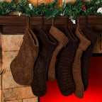6 Pcs Cable Knit Christmas Stockings Large Christmas Stocking, Lovely - Image 5