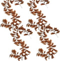 Artificial Oak Greenery Garland 5.9ft, 4pcs Fake Vines Real Touch Silk Brown Wreaths for Front Door Outside Centerpieces Wedding Arch Floral Arrangements (Orange) by Shirfloral