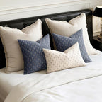 MIULEE Pack of 2 Decorative Burlap Linen Throw Pillow Covers Modern Farmhouse Pillowcases Rustic Woven Textured Cushion Cover for Sofa Couch Bed 16x16 Inch Blue - Image 6