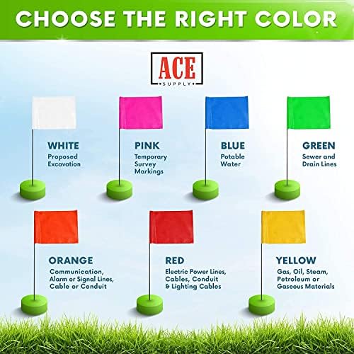 Fluorescent Lime Marking Flags 1000 Pack - 4x5x15 Inch Marker Flags for Outside - Markers For Lawn, Irrigation, Landscaping, Survey & Sprinkler Head Marking - Image 6