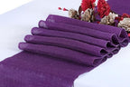 MDS® Pack of 20 Natural Burlap Table Runner, 12 x 72 Inch, Jute Rustic Farmhouse Boho Table Decor for Wedding Reception, Dining Table, Bridal Shower, Baby Shower & Party Decorations - Cadbury Purple - Image 2