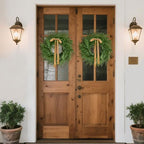 24 Inch Real Touch 2 Pcs Norfolk Pine Wreath Christmas Decorations for Front Door, Artificial Plants Green Christmas Wreath Home Decor, Xmas Decor for Mantel Wall Holiday Winter Decor - Image 6