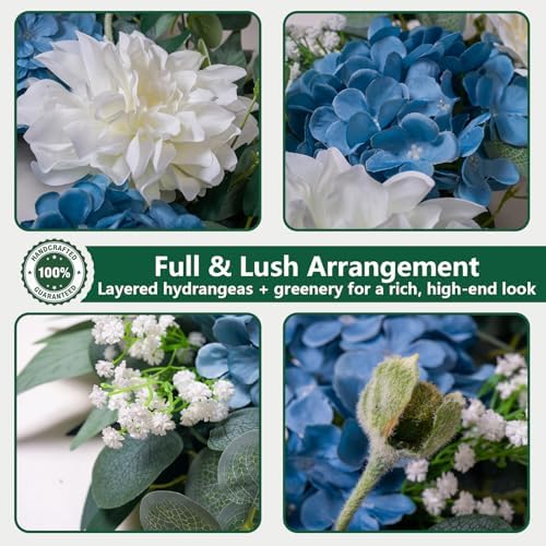 Hydrangea Wreath for Front Door Porch Wall Indoor Outdoor - Image 2