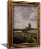Vintage Gold Framed Rustic Landscape Wall Art Nature Landscape Canvas Wall Decor Cottagecore Poster Artwork Picture for Home Living Bedroom Farmhouse Hallway by KoxitechWallArt