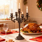 Sungmor Cast Iron Candlestick Holders - 17Inch Tall & 5 Arms - Image 3