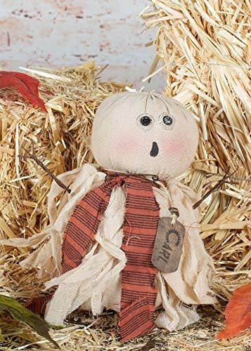 Honey and Me Carl Ghost Fall Medley 7 x 3 Cotton Blend Metal Halloween Figurine - Image 2