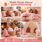 Geelin 5 Pcs Christmas Throw Pillows Gingerbread Xmas Tree Snowflake Candy - Image 4