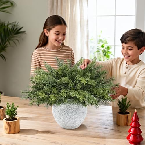 Artgar 6 Pcs Christmas Pine Branches - 18" Realistic Greenery Pine Stems - Image 3