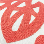 Alysheer Embroidered Decorative Throw Pillow Cover 18"x 18" Set of 2,Coral - Image 3