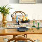 ISAENNE Designer French Linen Extra Long Table Runner,118"x12"-Estevan B - Image 7