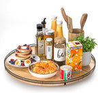 AMH 21-Inch Extra Large Farmhouse Oak Lazy Susan Organizer by AMH