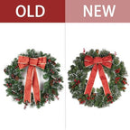 Christmas Wreath Front Door Wreath - 24 Inch Outdoor Christmas Wreath Large Winter Wreath Holiday Xmas Christmas Decoration DiliComing - Image 6