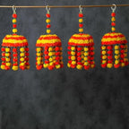Artificial Jhumar Chatra | Mehndi Decoration, Wedding Garland, Flowers Decorations, Diwali Backdrop, Puja Garlands, Dholki, Hanging Chandelier, Pooja Items | 19x8 Inch (Pack of 1) by DesiFavors