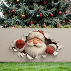 Santa Garage Door Banner 16x7 Ft - Breaking Through Paper Effect for Double Car Garage Fun Holiday Decor - Image 5