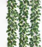 Mizii 3 Packs Artificial Vines Garland 78'' Fake Ficus Vine Greenery Garland Silk Green Leaves Decoration Faux Hanging Plants for Wedding Table Centerpieces Wall Room Decor (78in) by Mizii