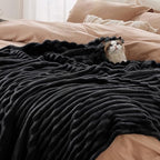 Bedsure Soft Full Size Fleece Blankets for Bed Black 84"x90" - Image 5
