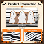 Moucuny 2 Pcs Halloween Ghost Coir Doormat Outdoor, Non-Slip Backing - Image 2