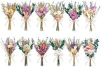 12/24PCS Handmade Dried Flower Bouquet with Stems Natural Dried Wildflowers 7.5 Inch Mini Dry Flowers for Vase Farmhouse Decor, Wedding Styling, Photography Props, Gift DIY(12pcs, Lavender) by Unknown