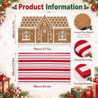Moucuny 2 Pcs Christmas Doormat Outdoor, Gingerbread House, Non Slip - Image 2