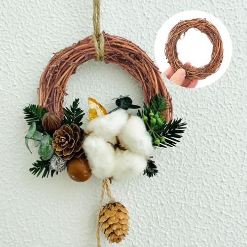 40 Pieces 4 Inch Natural Grapevine Wreath, Small Grapevine Wreaths, Vine Branch Wreath, for Christmas, Weddings, DIY Crafts, Parties and Festive Holiday Ornaments - Image 6