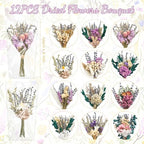 12/24PCS Handmade Dried Flower Bouquet with Stems Natural Dried Wildflowers 7.5 Inch Mini Dry Flowers for Vase Farmhouse Decor, Wedding Styling, Photography Props, Gift DIY(12pcs, Lavender) - Image 2